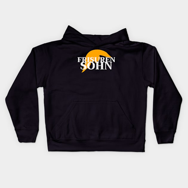 Frisurensohn Trump Biden Friseur Frisur Kids Hoodie by DHdesignerPublic